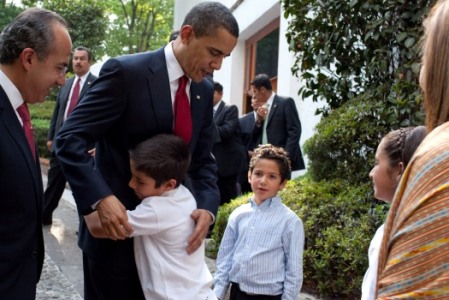 "Will you be my daddy?" (White House Photo/Peter Souza)