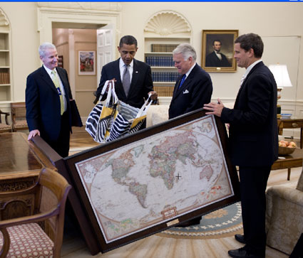 "This could prove unweildy on our next family road trip." (Photo courtesy of the White House)